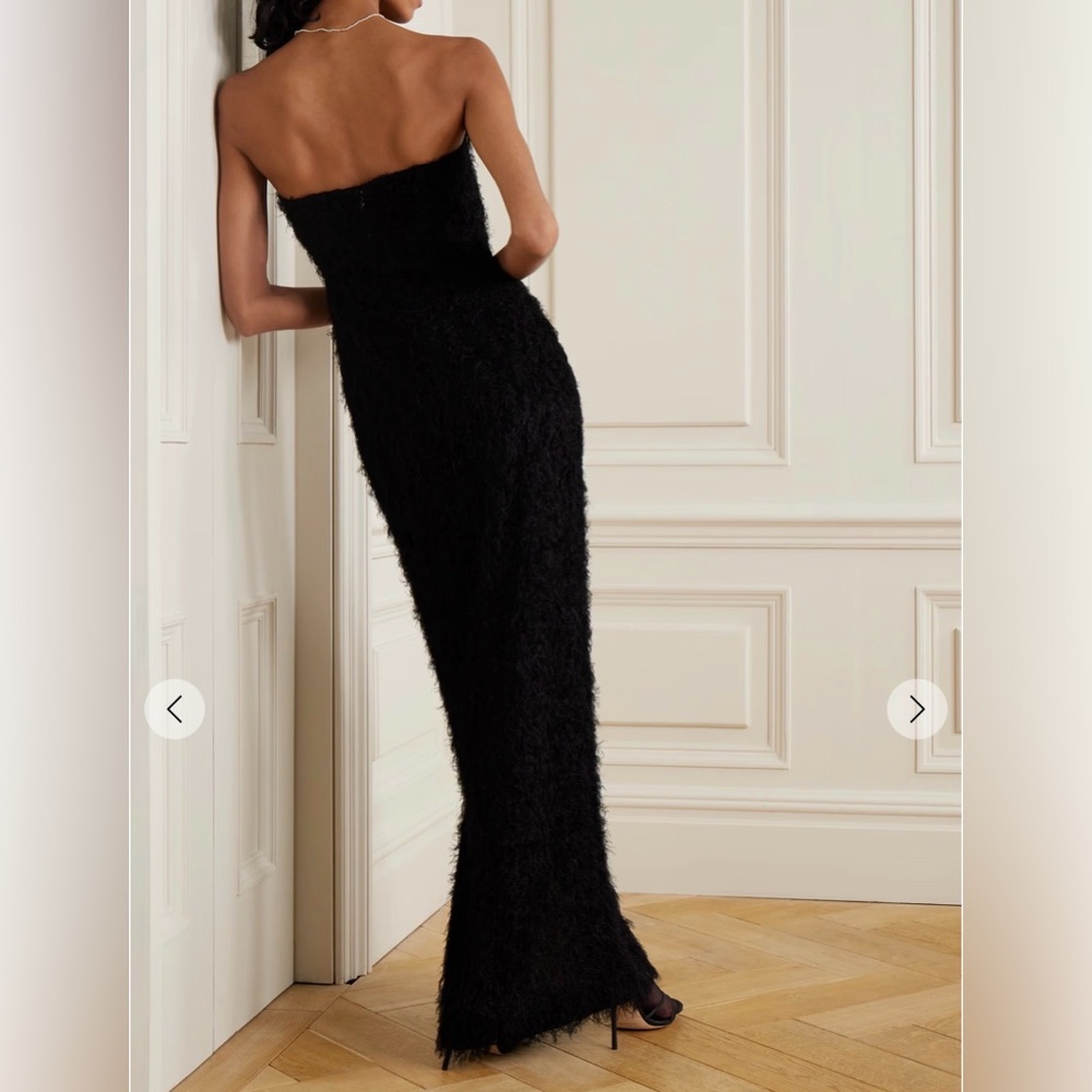 Amazing Deal- Toteme Black Strapless Textured Dress